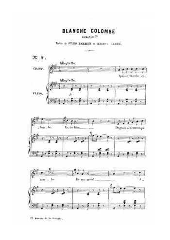 Charles Gounod - Blanche Colombe